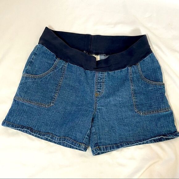 Duo Maternity Jean Shorts with Band size medium - Picture 1 of 15